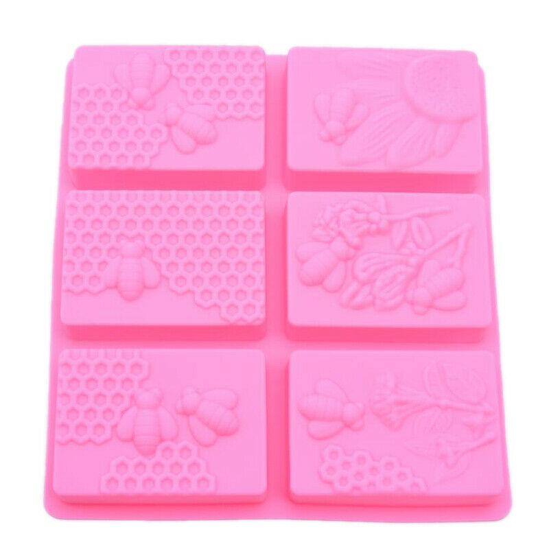 Honey Bee Honeycomb Silicone Soap Mold DIY Handmade Square Soap Mould DIY.l8