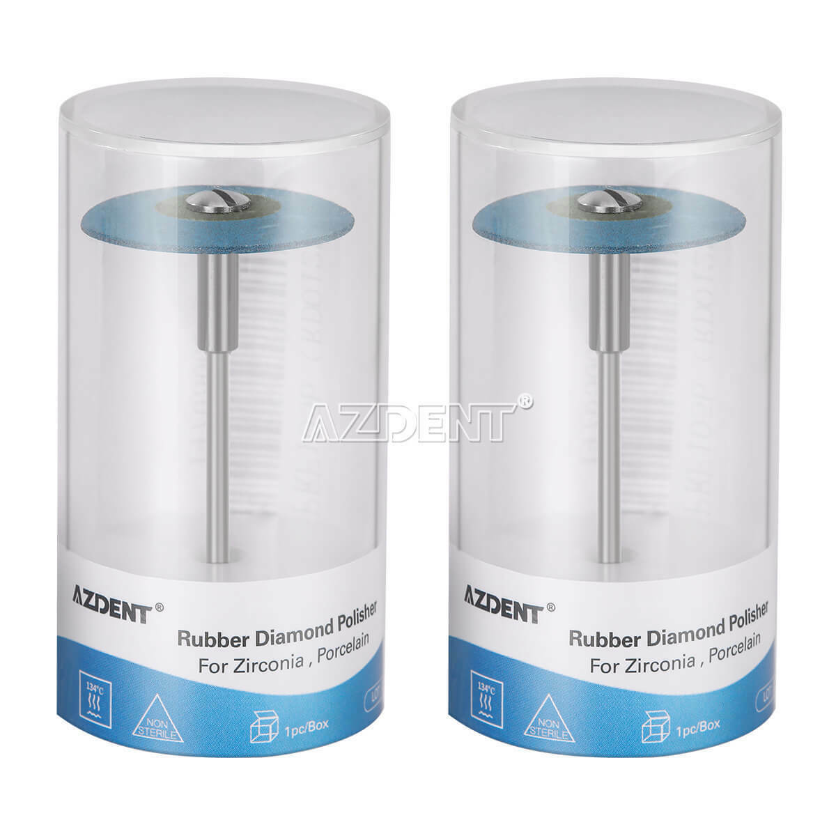 10X Dental Rubber Diamond Polisher for Zirconia Porcelain Medium coarse
