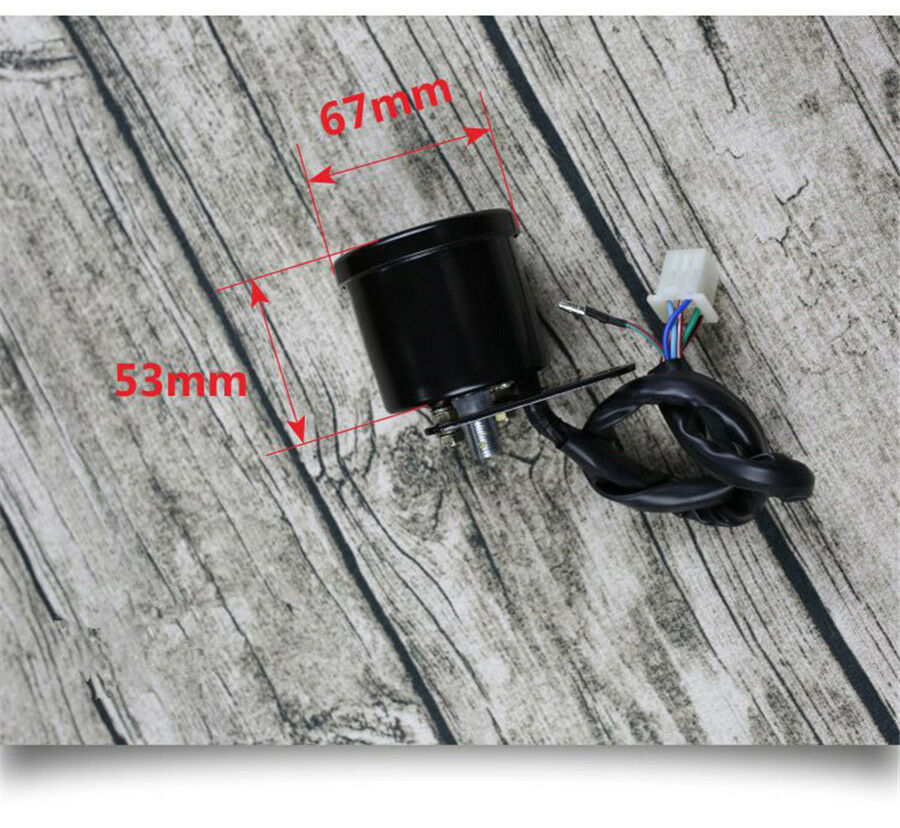 1x DC 12V Motorcycle Speedmeter Led Backlight km/h & MPH Fuel/ Turn Signal/Gear