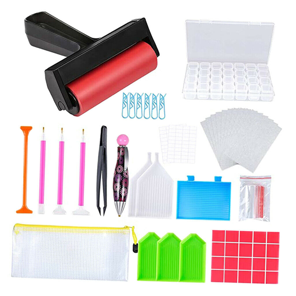 81x 5D Diamonds Painting Tools and Accessories Kits with Diamond Painting Roller