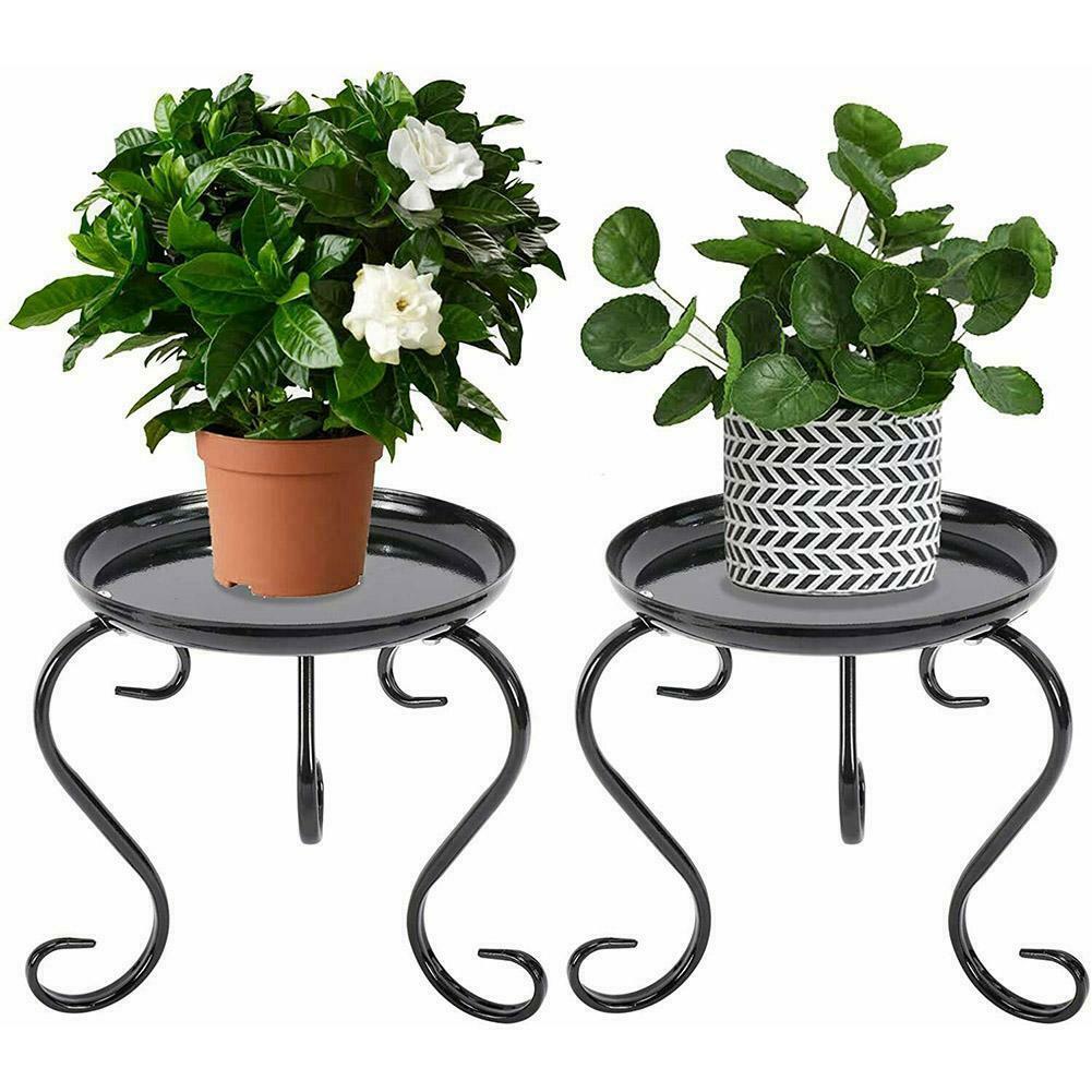 2 Packs Metal Plant Stand Flower Pot Holder Rack Indoor Outdoor Planters
