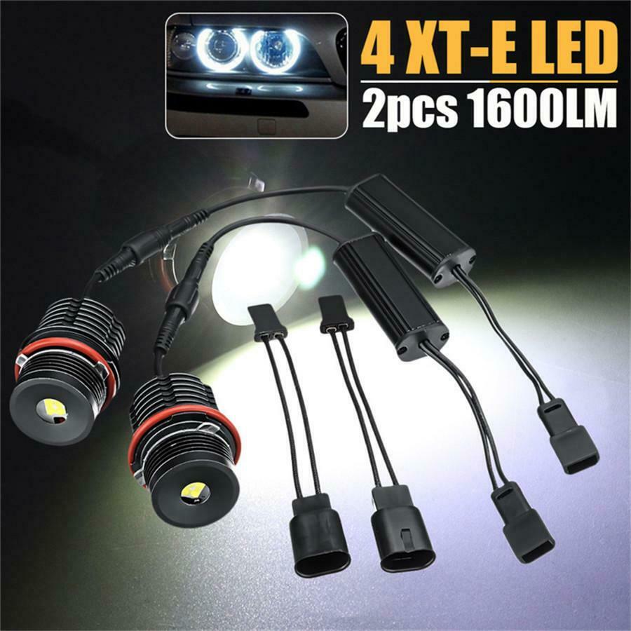 2Pcs LED Angel Eye Headlights Light Bulb For BMW 1/5/6/7 Series M5 M6 X3 X5 E64
