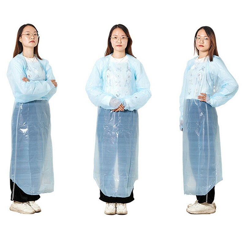 1pcs CPE Apron Gown long sleeve with thumb loop / Waterproof / Medi PKBUAU