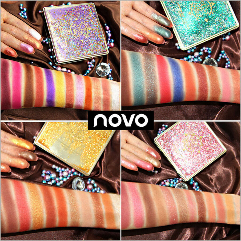12 Colors Shimmer and Matte Eyeshadow Palette Makeup Visions Pink Starries