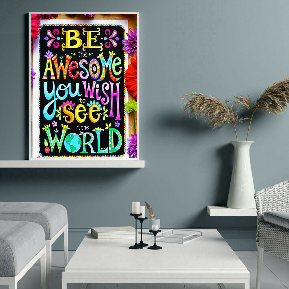See World 5D DIY Full Drill Diamond Painting Picture Rhinestone Home Decor @