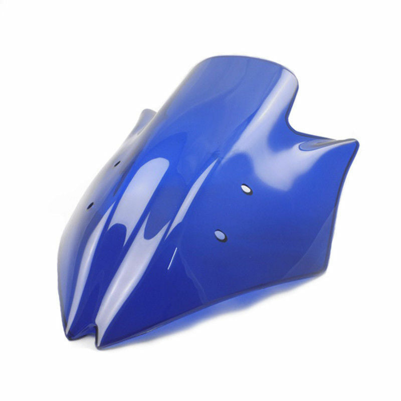 Blue Double Bubble Motorbike Windshield Windscreen for Kawasaki Z1000 2007-2009