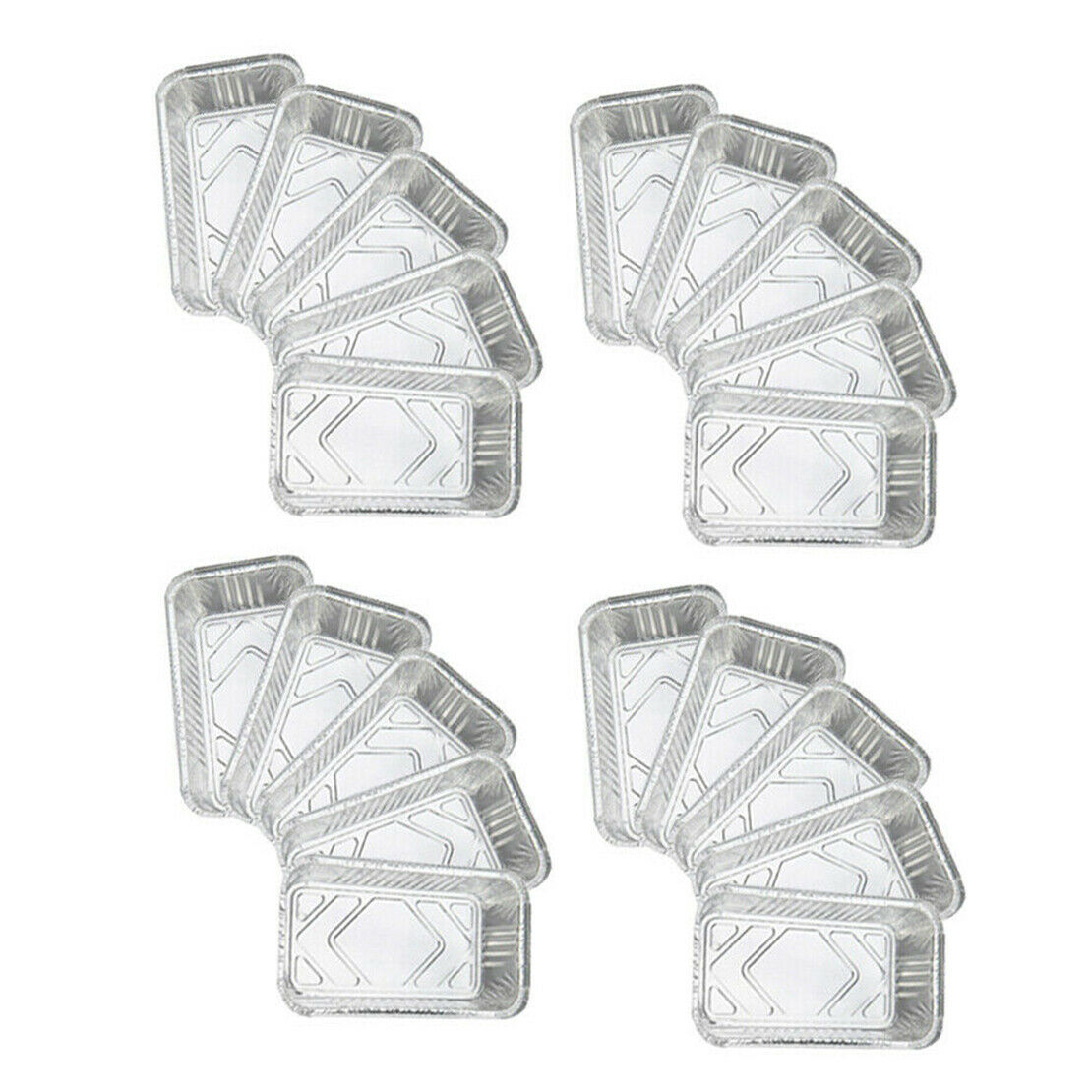 20x 850ml Aluminum Foil Grill Drip Pans Grease Trays for BBQ Weber Grills