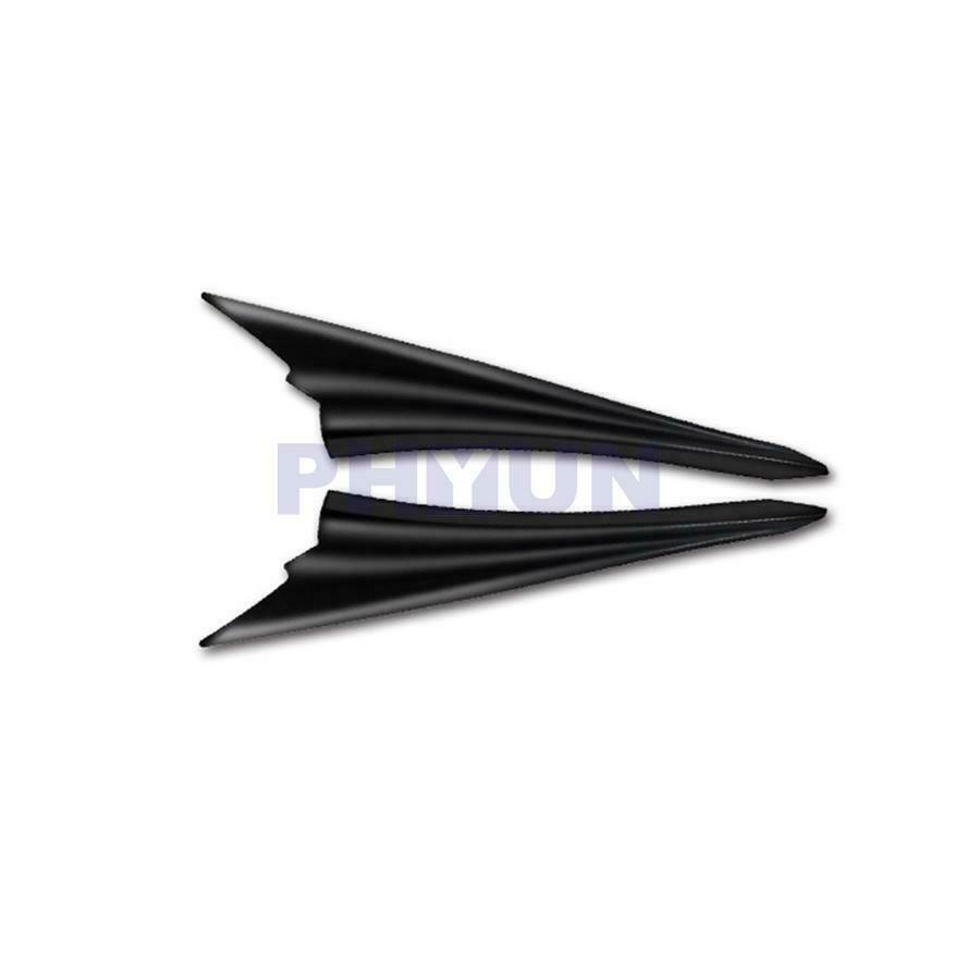 4Pc Front Bumper Fins Spoiler Canards Refit ABS Matt Black Sporty Look Universal