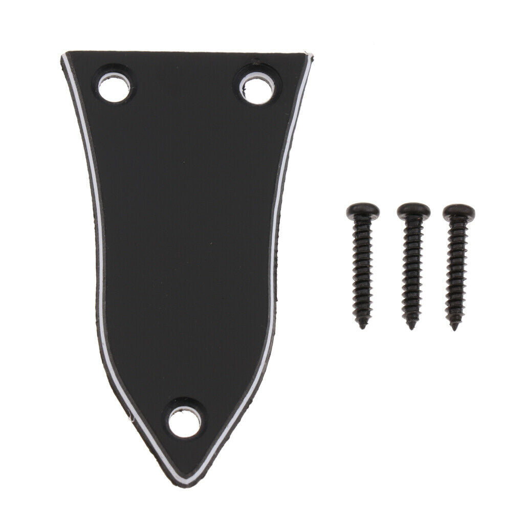 Durable ABS Truss Rod Cover Plates Screws Sets for   Guitar DIY Black
