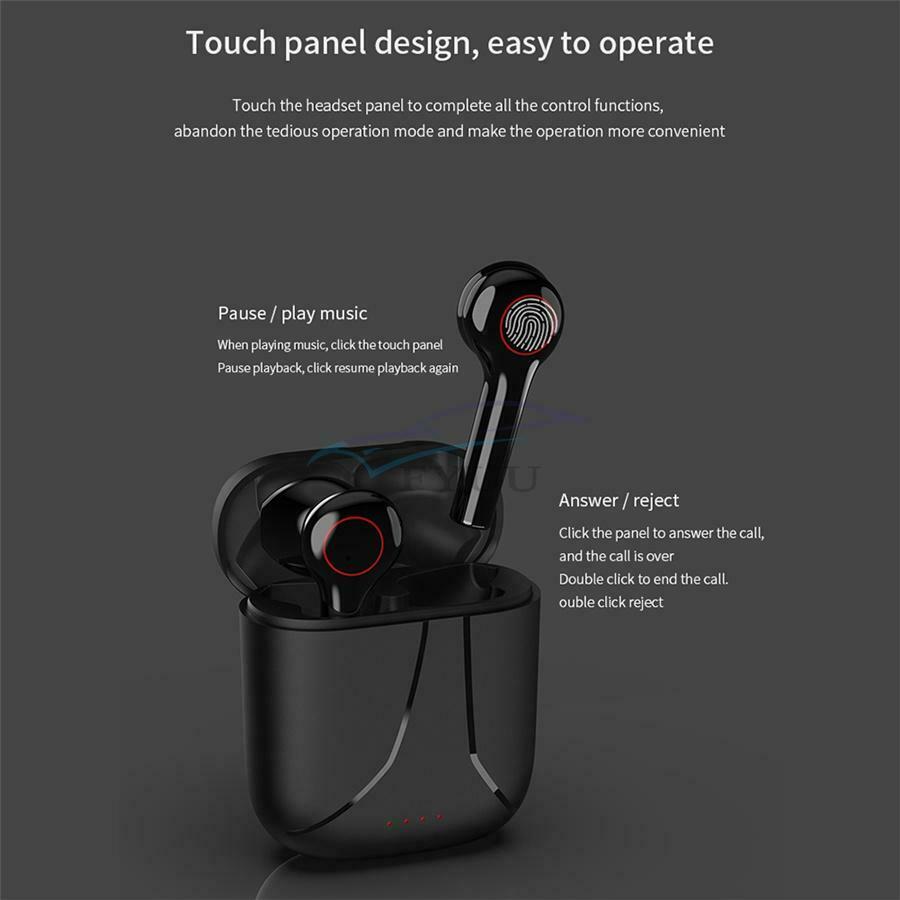 Black 35mAh Bluetooth 5.0 Headphone One-step Pairing Wireless Stereo Earphones