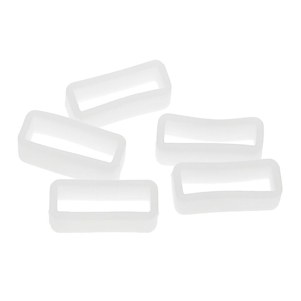 20x Rubber 22mm Silicone Watch Band Strap Loops Holder Retainer Secure Rings