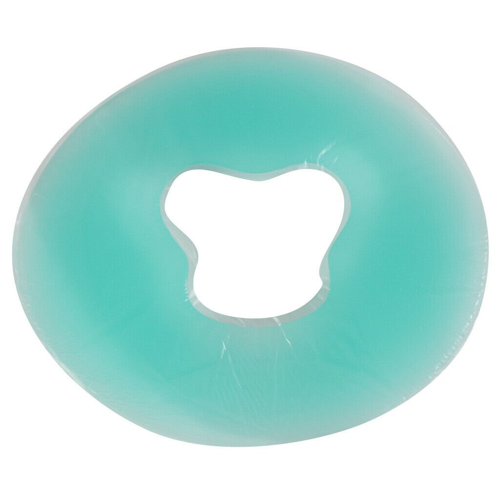 2pcs Round Salon SPA Massage Bed Silicone Face Rest Cushion Pillow Green