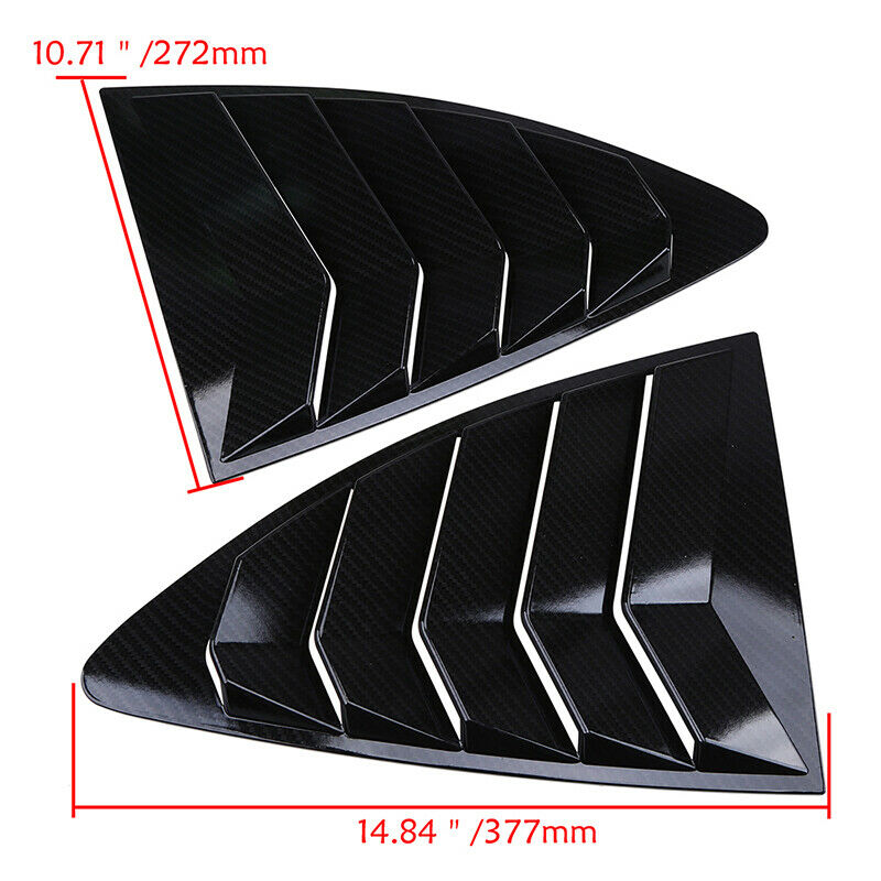 Fit Scion FR-S 2012-2016 Carbon Fiber Style Window Quarter Scoop Louver Cover