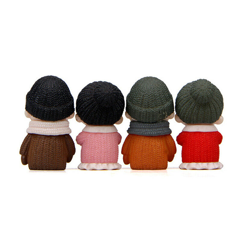 4pcs/lot  Mini Figures Grandma Grandpa Sweety Lovers Couple Ornament Figu.l8