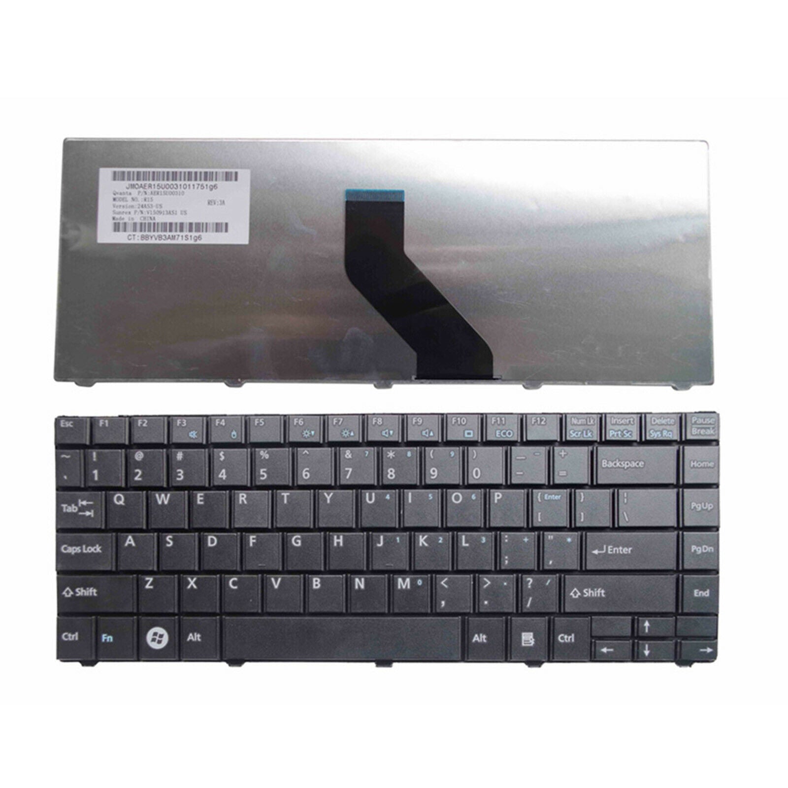 Black Laptop Keyboard Fits for Fujitsu Lifebook LH531 BH531 LH701 Replace