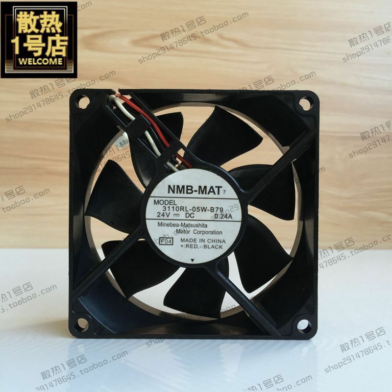 For 1pc NMB 3110RL-05W-B79 fan 24V 0.24A 80*80*25mm 3pin
