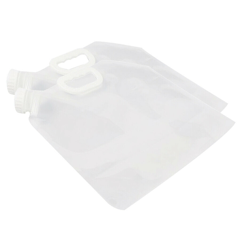 2-piece Clear 10L Collapsible Water Tank Bag for Sport Plastic Food Grade