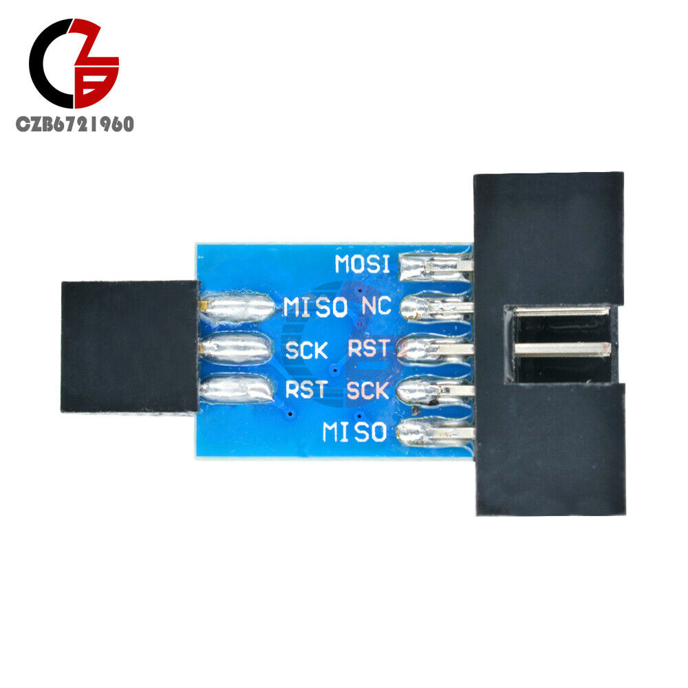 2Pcs 10Pin Convert To Standard 6 Pin Adapter Board F ATMEL STK500 AVRISP USBASP