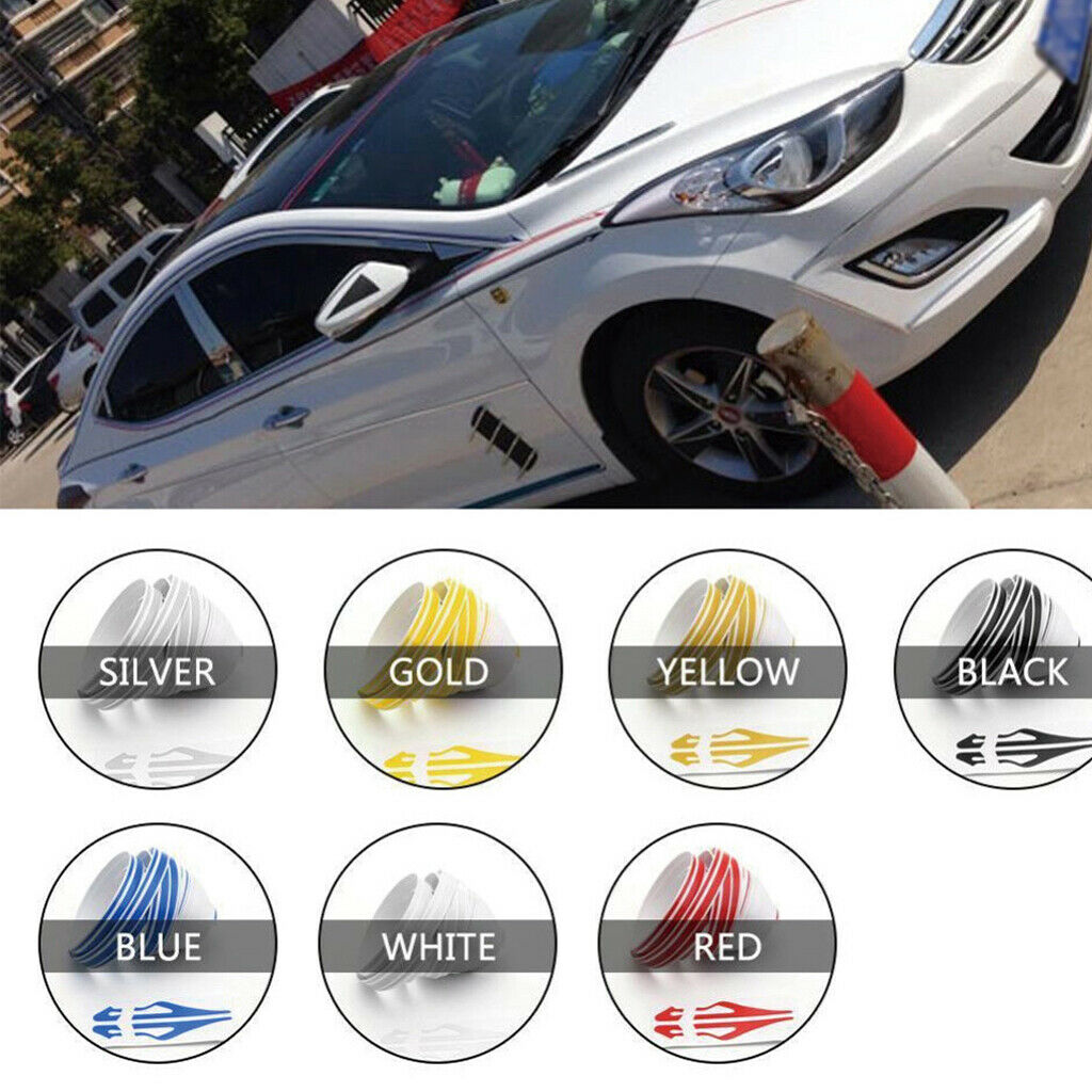 2Pcs 12mm Pinstripe Decals Vinyl Tape Pinstriping Stickers for Cars Vehilces