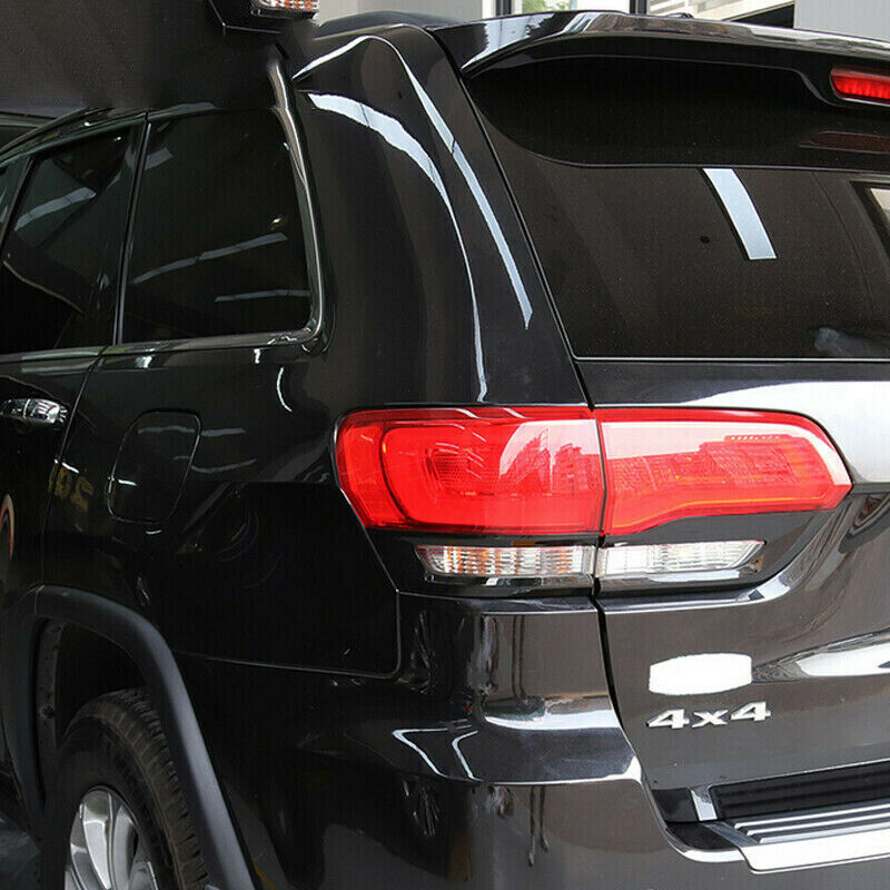 4x Gloss Black Tail Light Lamp Cover Trim Bezel Fits 2014-20 Jeep Grand Cherokee