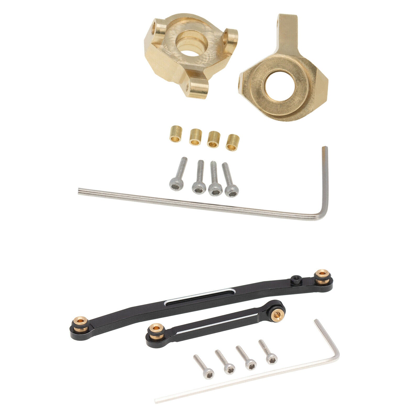 Metal Steering Knuckles + Rod Tie Links for Axial SCX24 AXI90081 DIY Parts