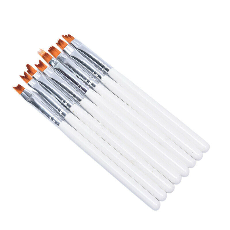 8Pcs Nail Art Brush Set Petal Pen Flower Pen DIY Painting Various Shapes Nail TL
