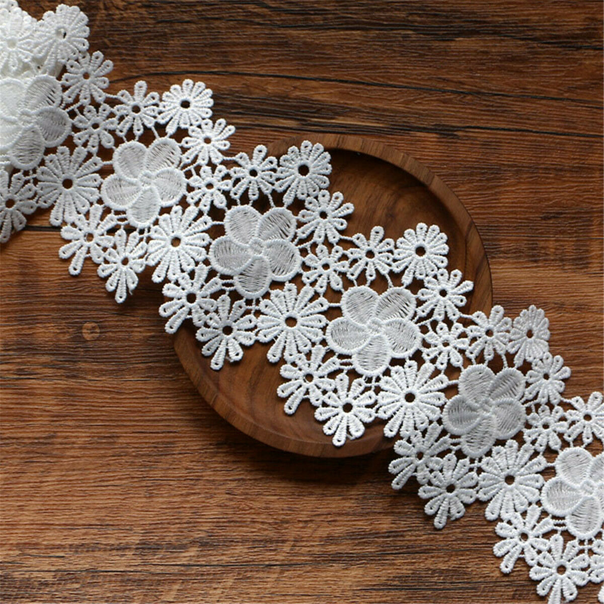 2 Yard White Water Soluble Milk Lace Embroidery Lace Wedding Decoration Textiles