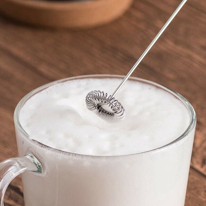 Milk Frother Handheld Battery Operated Electric Foam Maker, Drink Mixer withR8O4