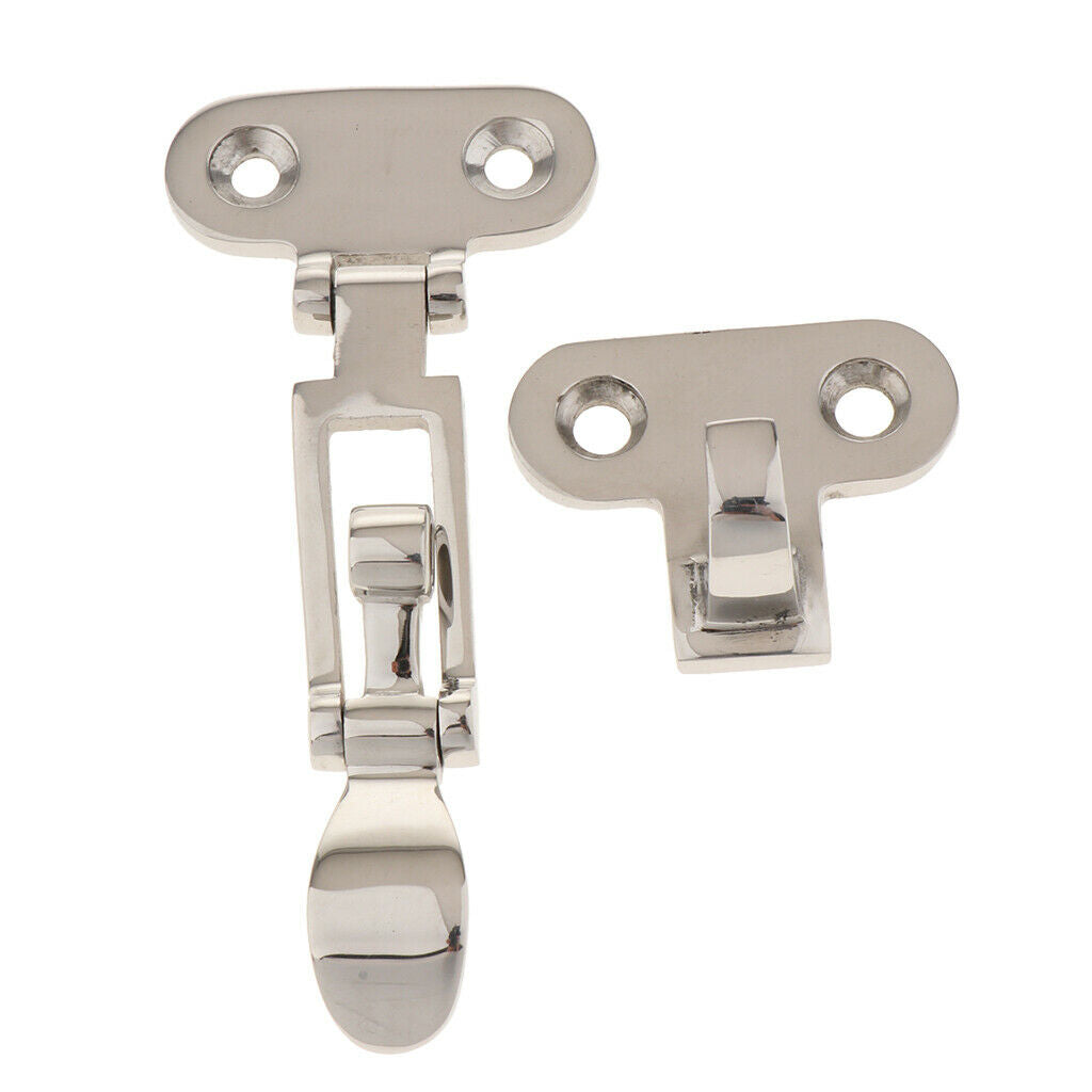Boat Locker Hatch Anti-Rattle Latch Fastener Clamp 4-3/8 Stainless Steel