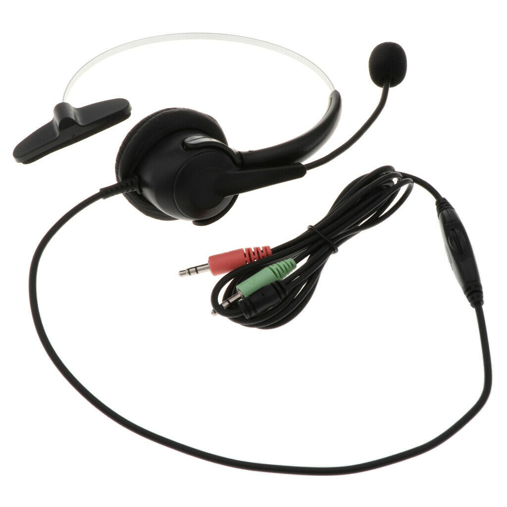 Hands-free Call Center Noise Cancelling 3.5mm Headsets Headphone for Office
