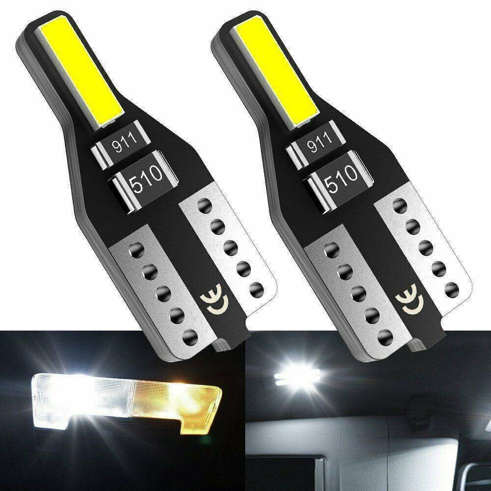 10X White LED T10 501 194 W5W 7020SMD Car CANBUS Error Free Wedge Light Bulb ~