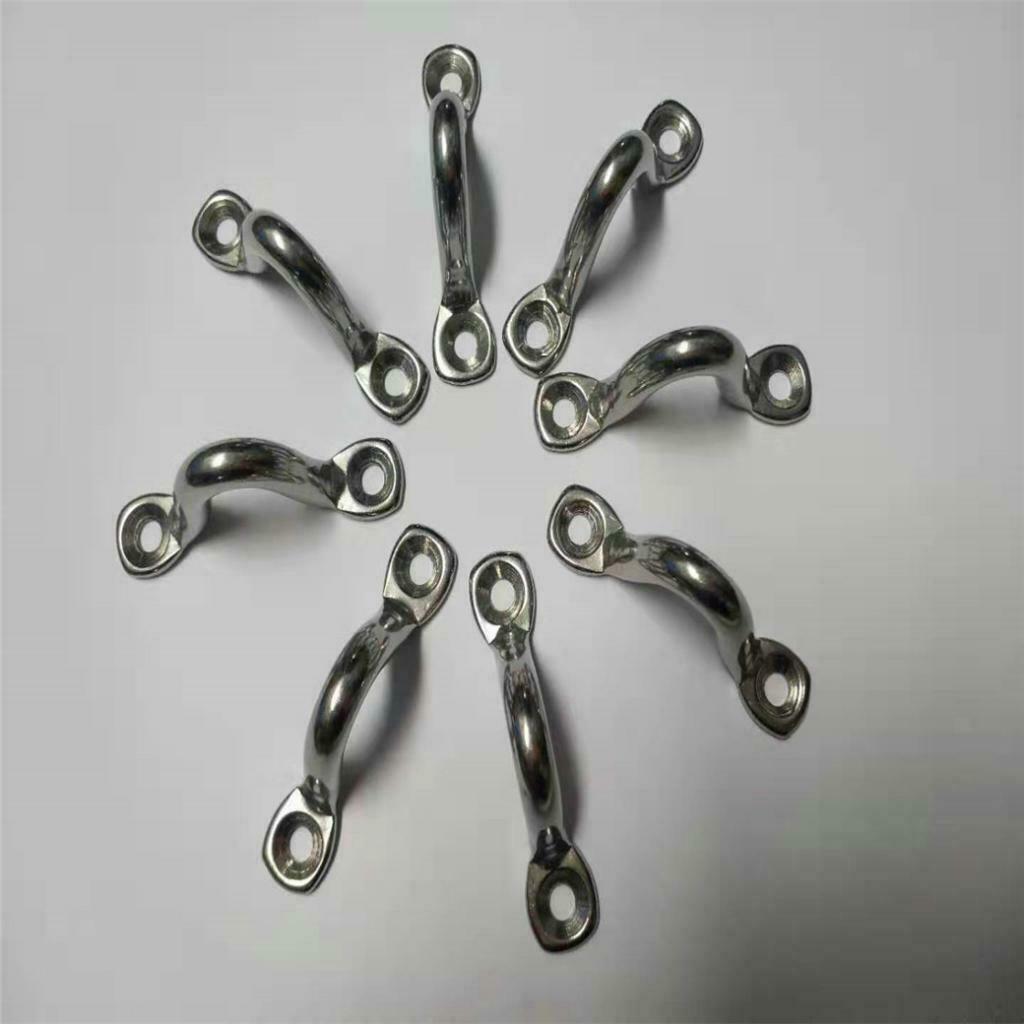 304 Stainless Steel Sheet Pad Eye Lacing Strap Saddle Clip Rustproof 3mm