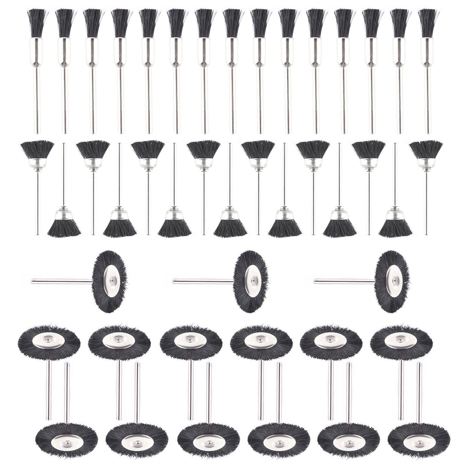 45pcs Pig Bristles Wire Wheel Polishing Mix Brush Set for Dremel Rotary Tool Kit