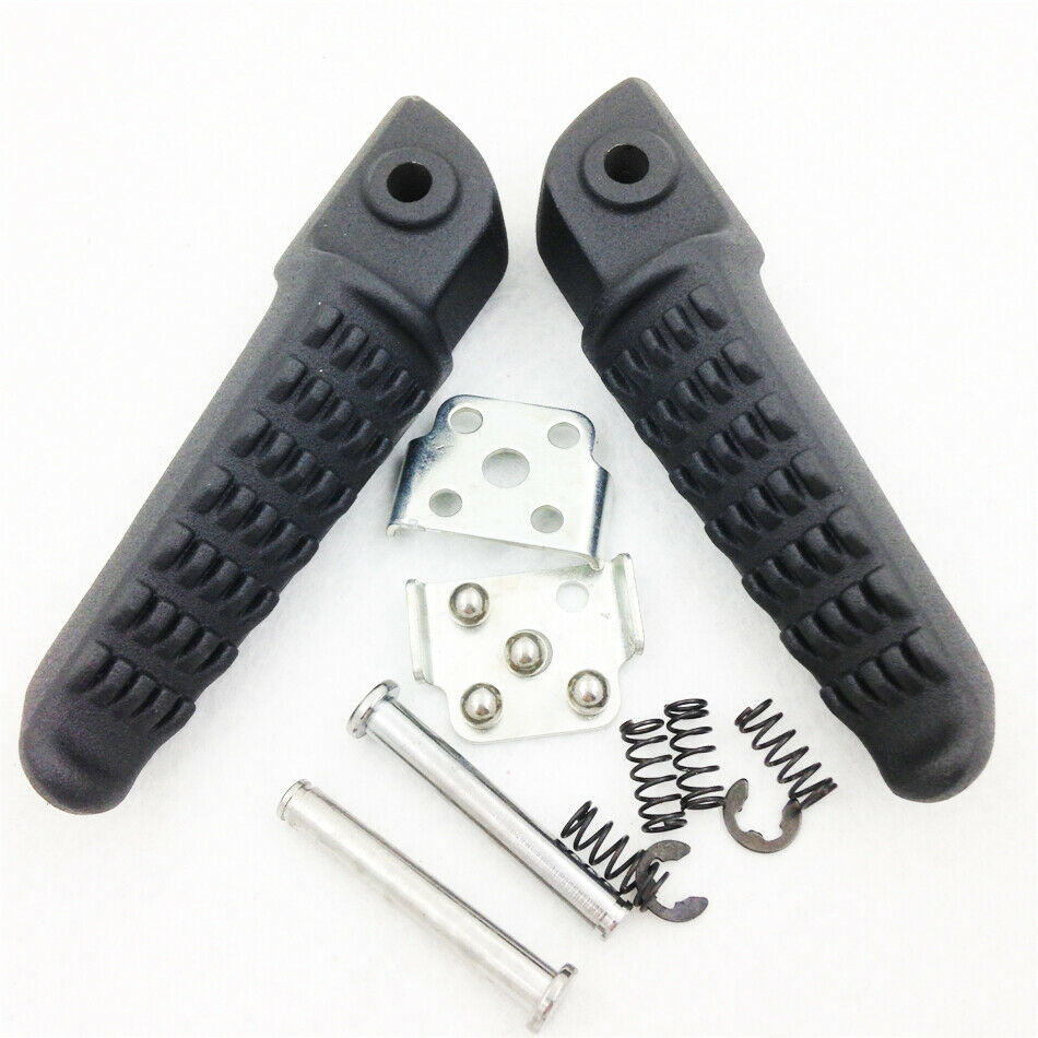 Black Rear Foot Pegs Footrest For Kawasaki ZX6R 03-11 ZX-9R 98-03 ZX-10R 04-12