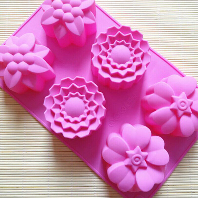 Silicone Flower Cake Mold Chocolate Baking Mold Pudding Jelly Mould Cake .l8