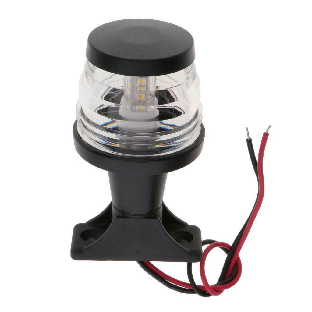 12-24V LED Navigation Anchor Light White 360Â° Boat Marine Strobe Light All