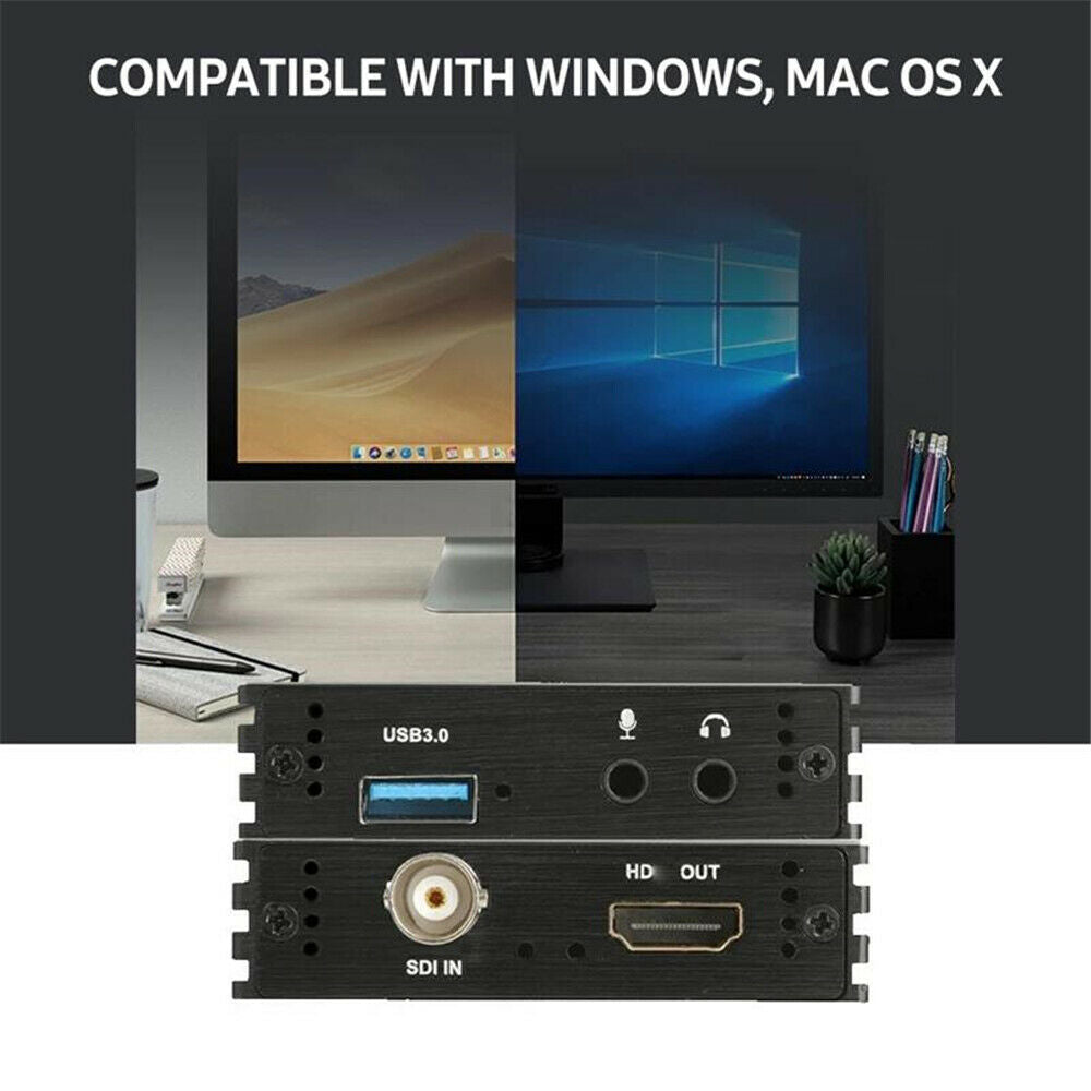 USB3.0 HD 1080P 3G-SDI to HDMI-Compatible Video Capture Card Adapter Converter