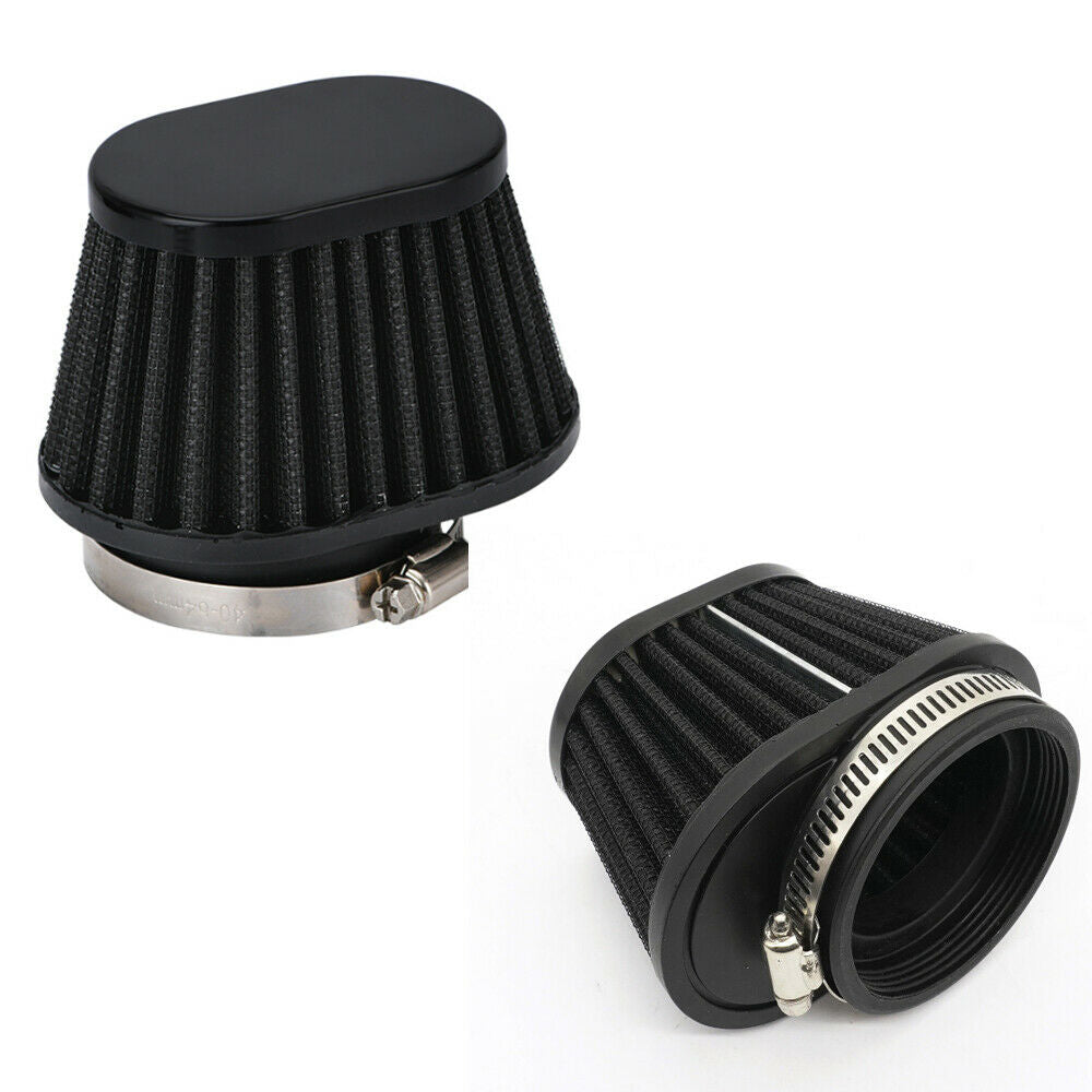 2x Motorcycle Air Filter High Flow Cone Filter Mushroom Head 2.35" Universal