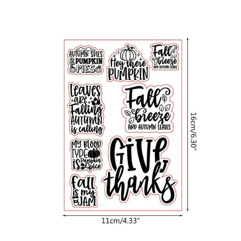 Thanksgiving Silicone Clear Seal Stamp DIY Scrapbooking Embossing Photo Album
