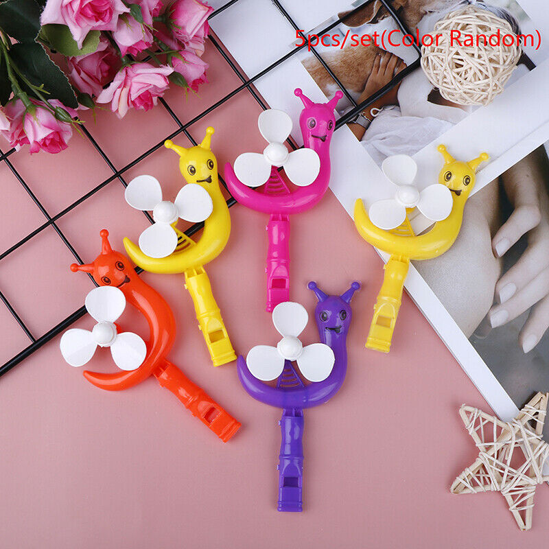 5Pcs Snail Windmill Whistle Kids happy birthday party for girl and boyAT.l8