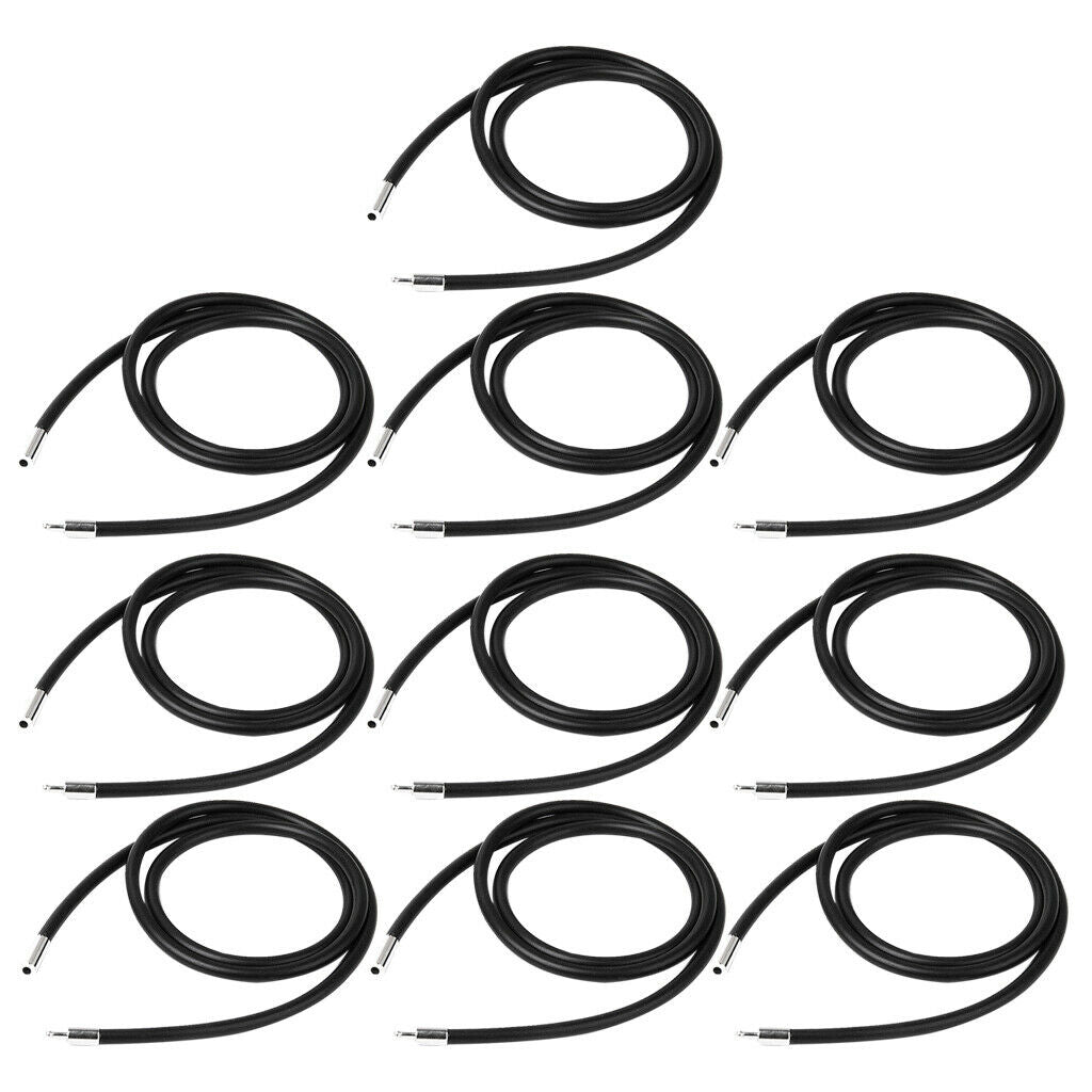 10pcs 3mm STAINLESS STEEL Magnetic Security LOCK SILICON RUBBER Choker NECKLACE