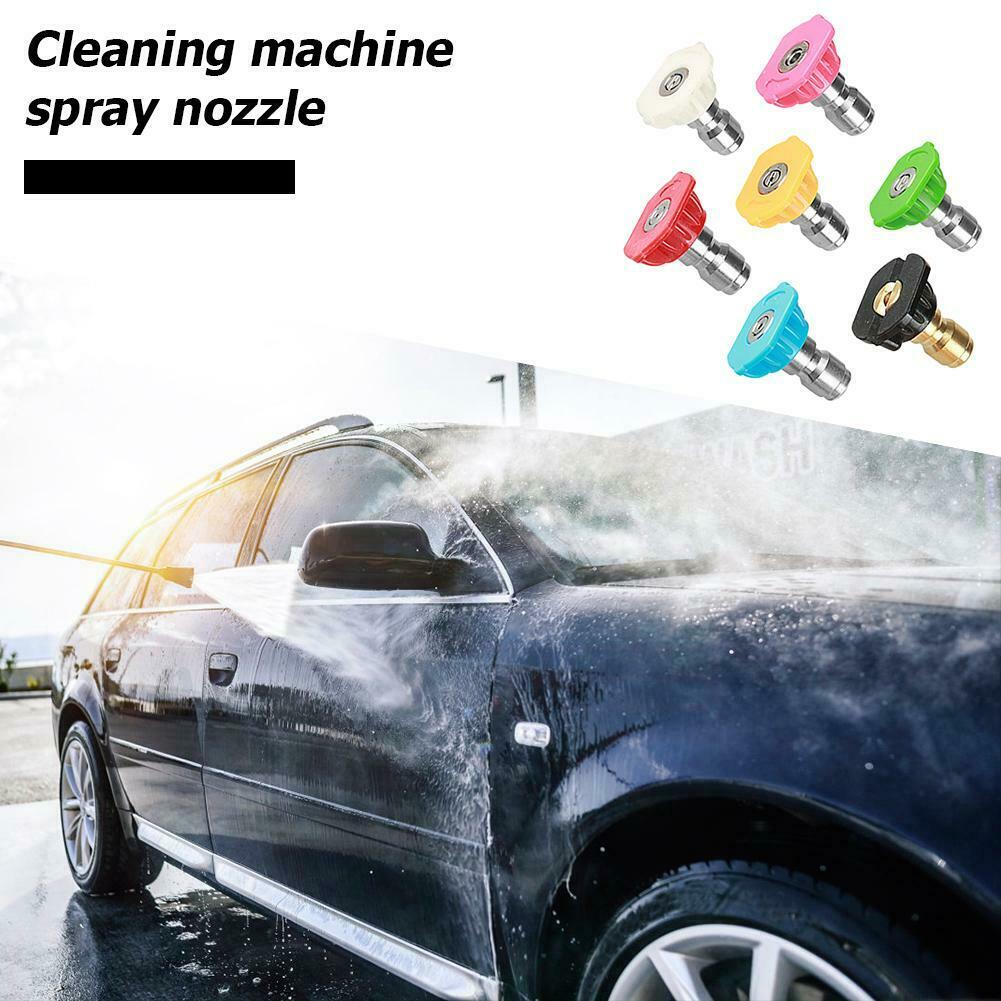 7pcs 1/4 inch High Pressure Washer Car Jet Lance Spray Nozzles Tip 7 Color @