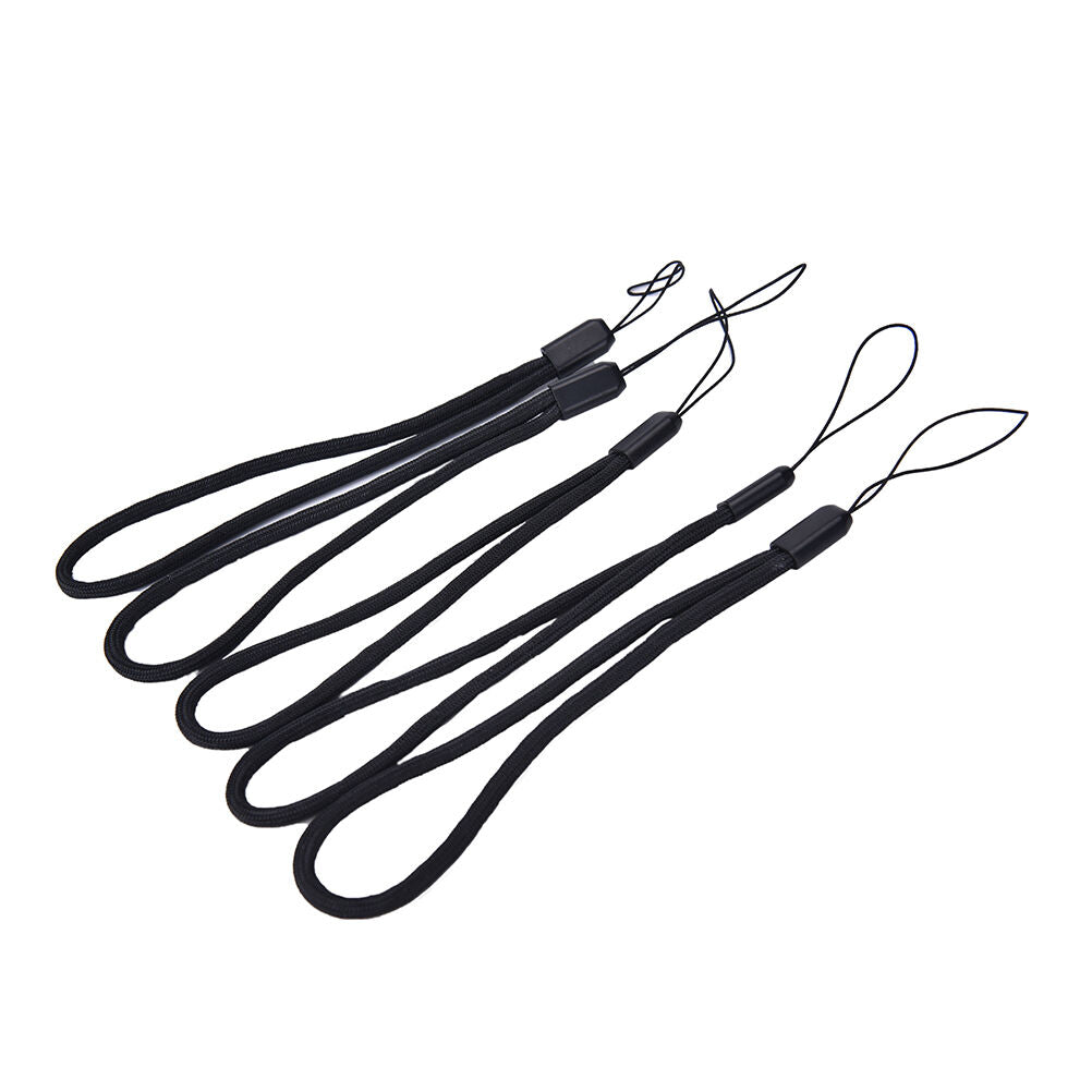 5x Black Nylon Wrist Strap Lanyard for Camera Cell Phone iPod USB mp3 mp4.l8
