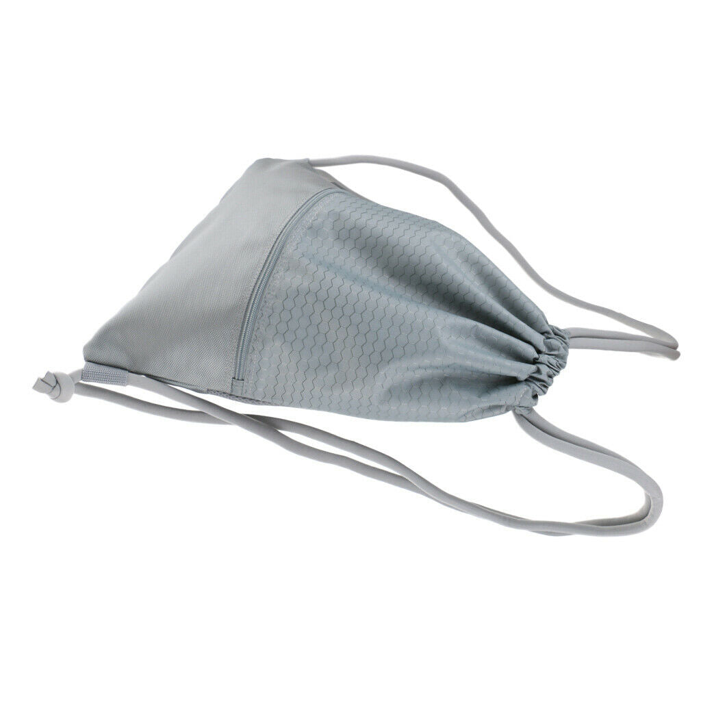 Drawstring Bag For Basketball Beach Snorkeling Swim Gym Gray