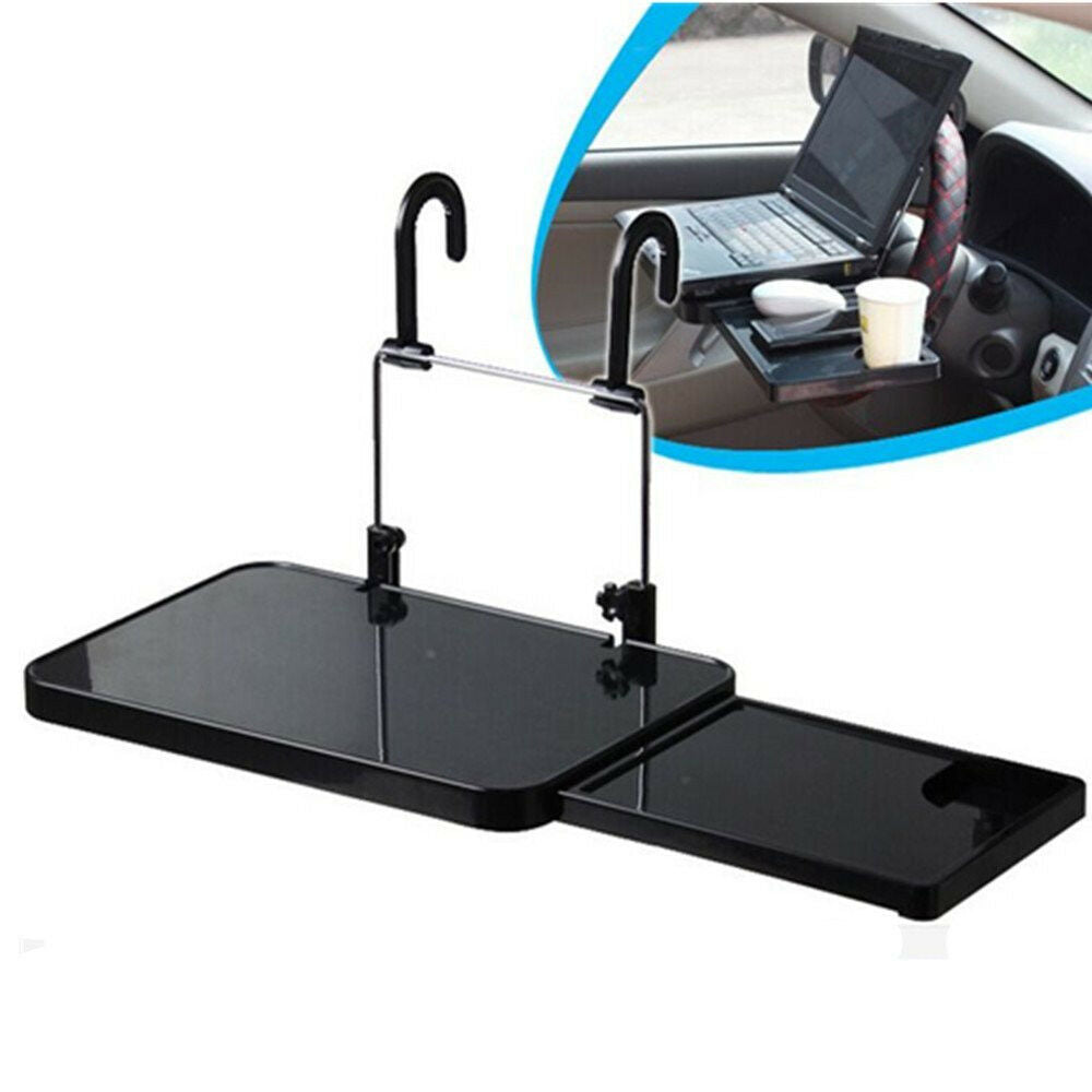 Car Laptop Desk Computer Fold Down Shelf Support Steering Wheel With Cup Holder