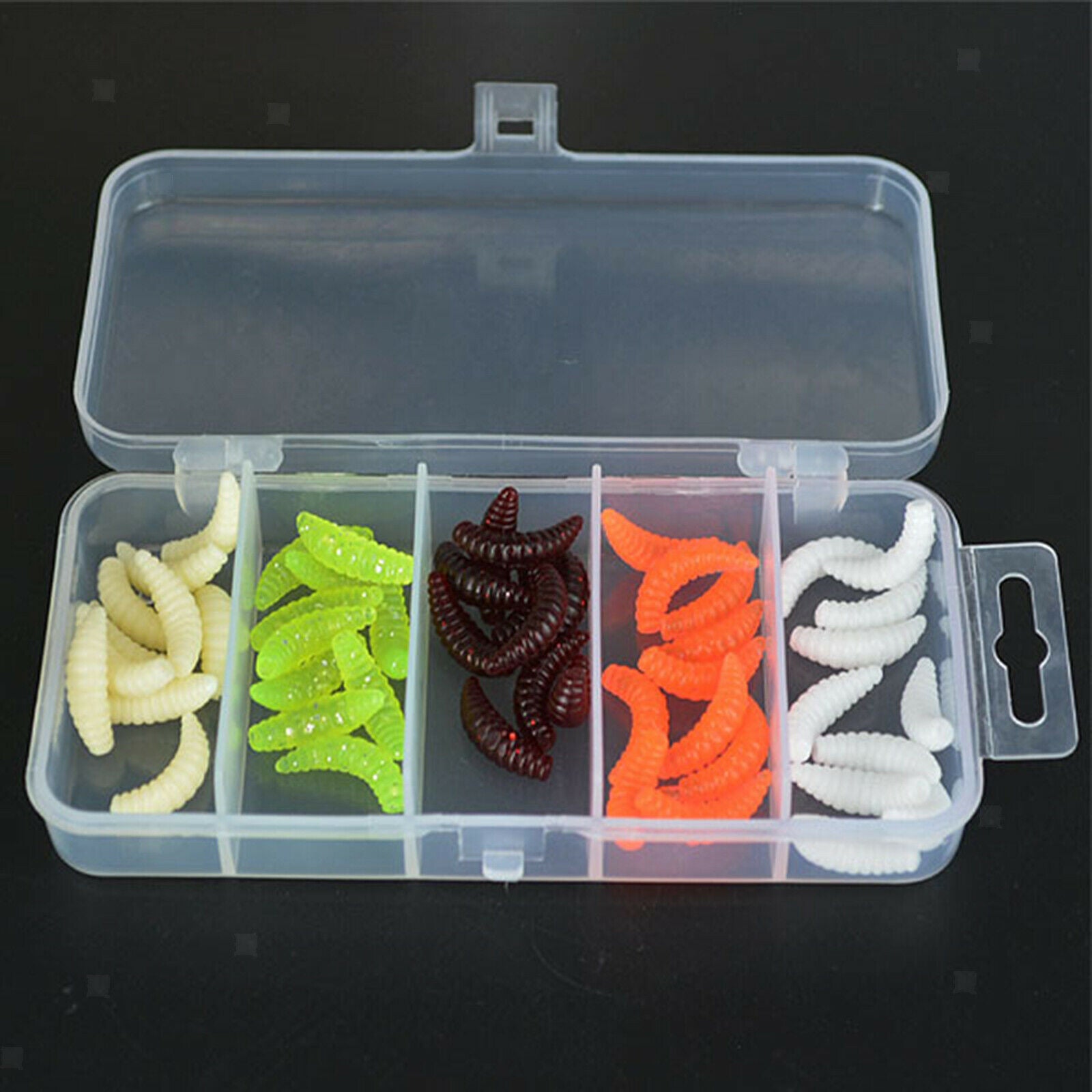 50x Durable Maggots Fishing Lures Swimbaits Worms Baits Gear Tackles Lure