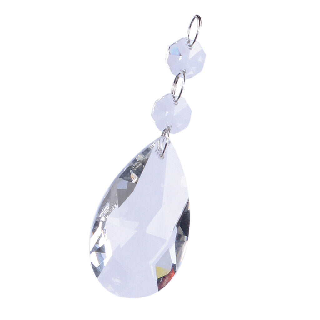10 Pack Chandelier Crystals Hanging Pendant, 38mm Clear