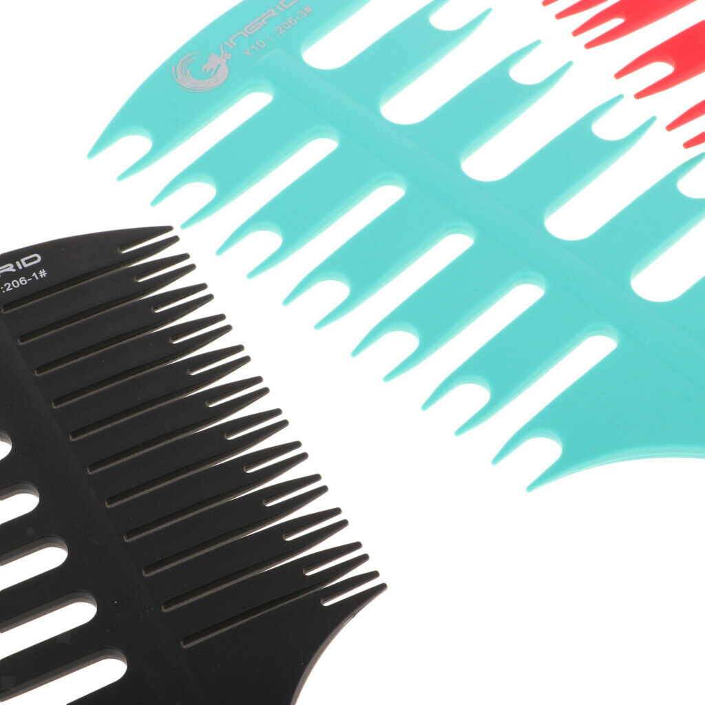 4-Set Plastic Comb for Women's Men's Hair Styling Coloring Weaving Highlighting