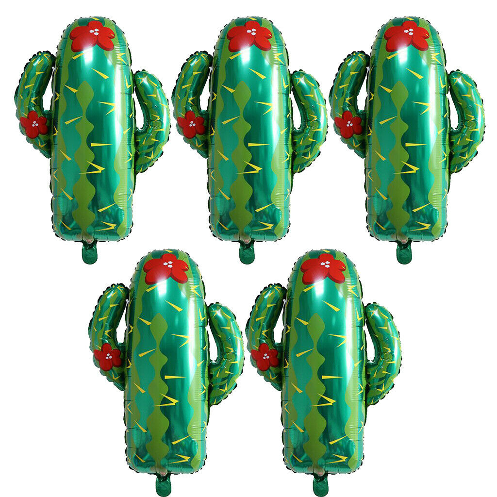 5pcs Foil Balloon Balloons Cactus Baby Baptism Decoration, 64x75cm