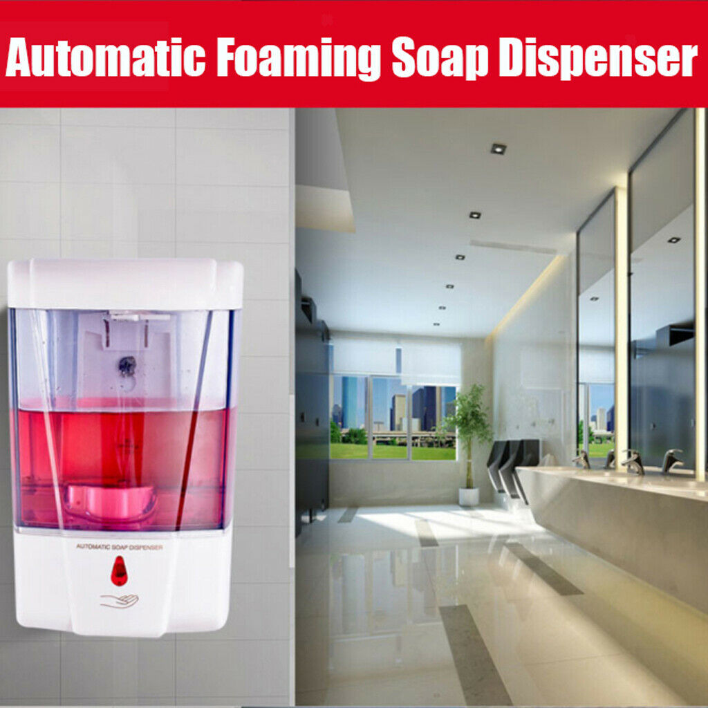 Automatic Liquid Soap Dispenser Wall Mounted 700ml/23oz No Touch Non-Drip